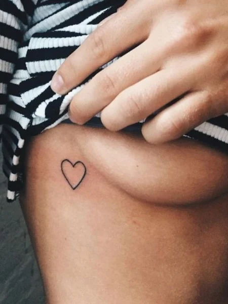 Simple Underboob Tattoo