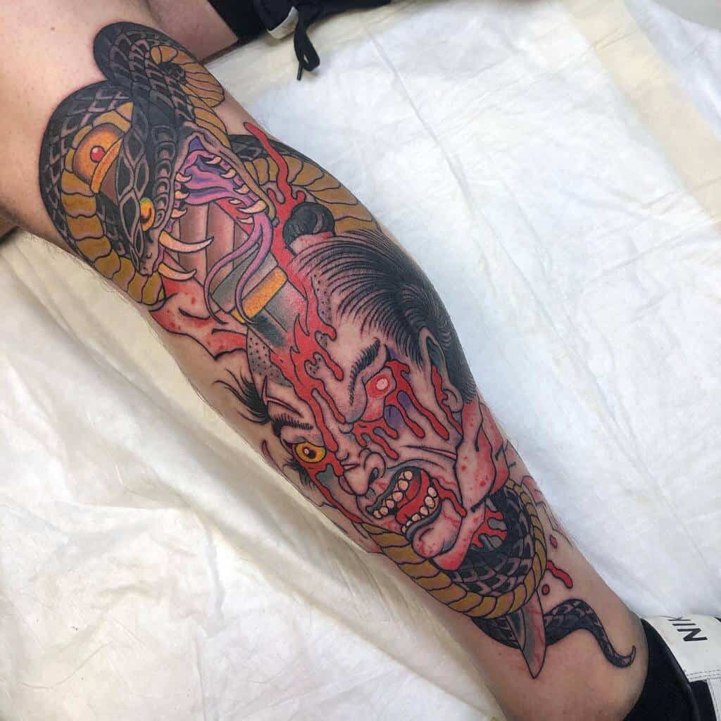 leg sleeve tattoo