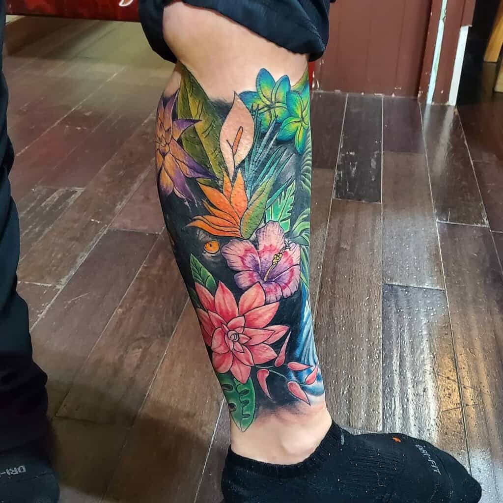 leg sleeve tattoo