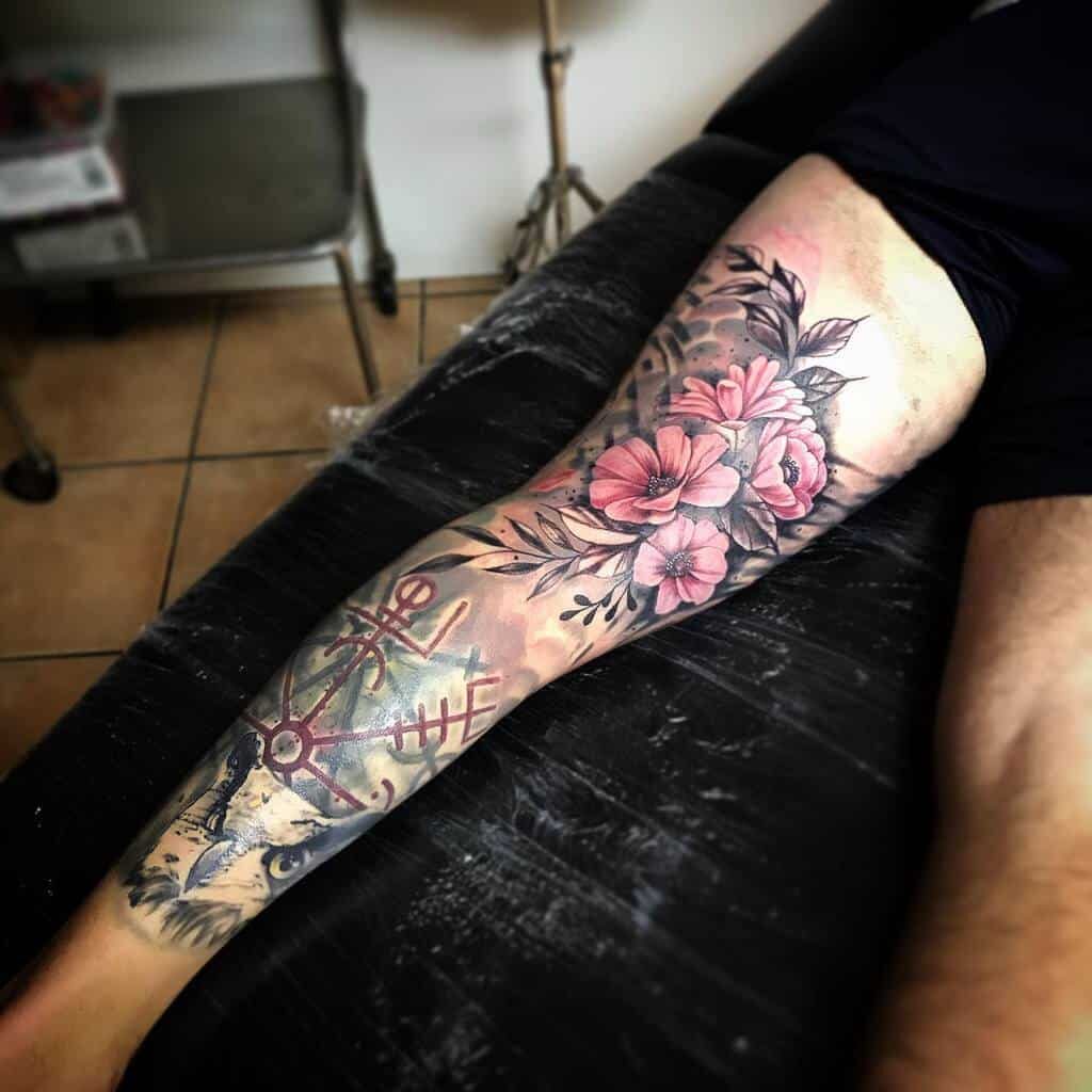 leg sleeve tattoo