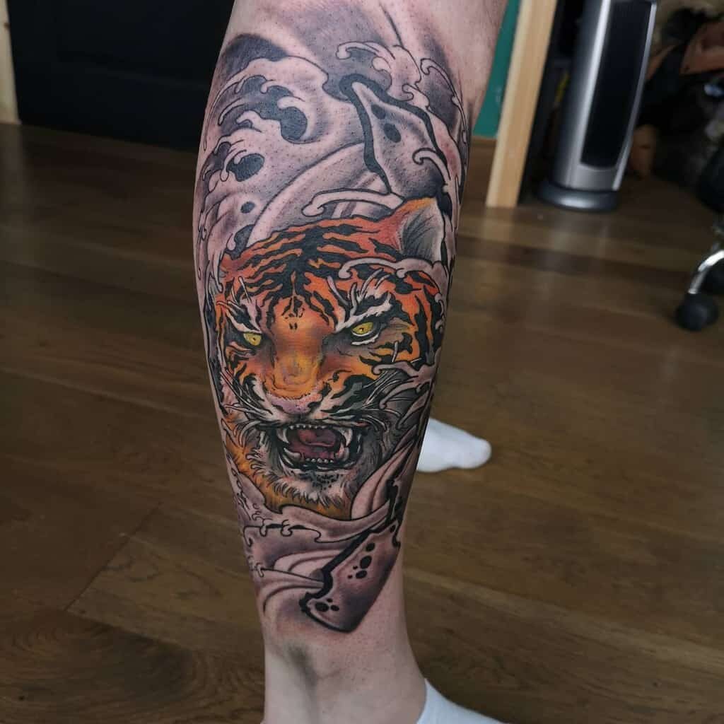 leg sleeve tattoo