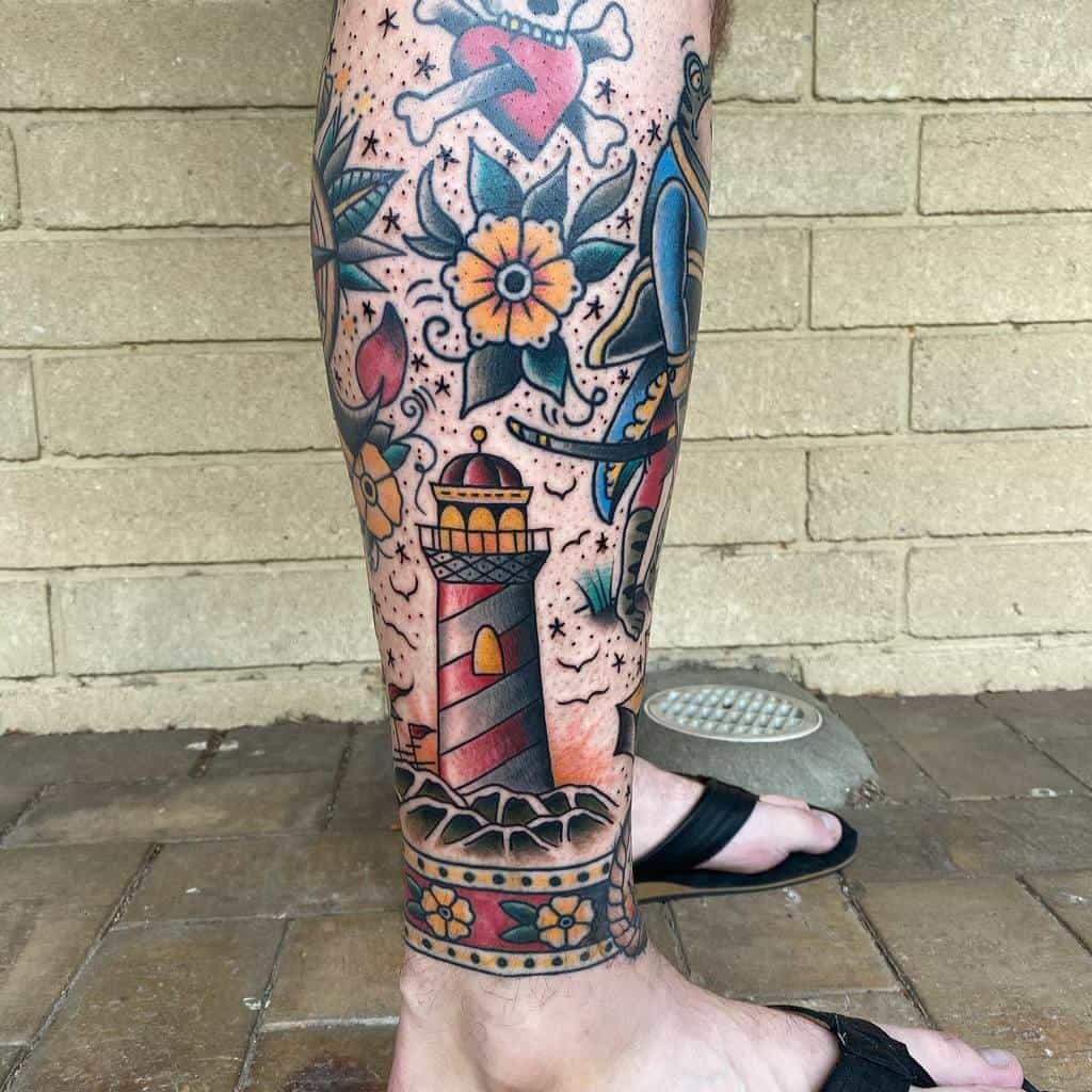 leg sleeve tattoo