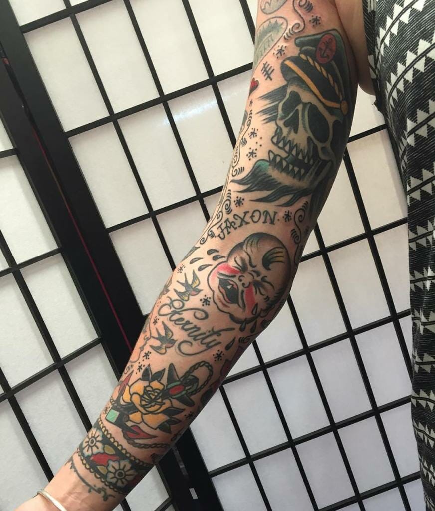 1 Beautiful traditional tattoo sleeve Tattoo Ideas