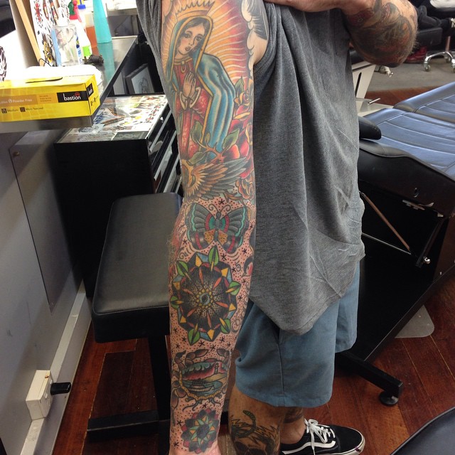 traditional tattoo sleeve