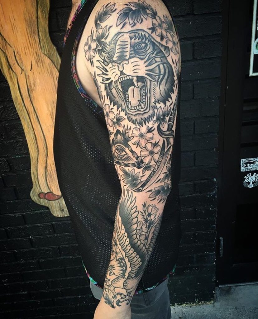 traditional tattoo sleeve