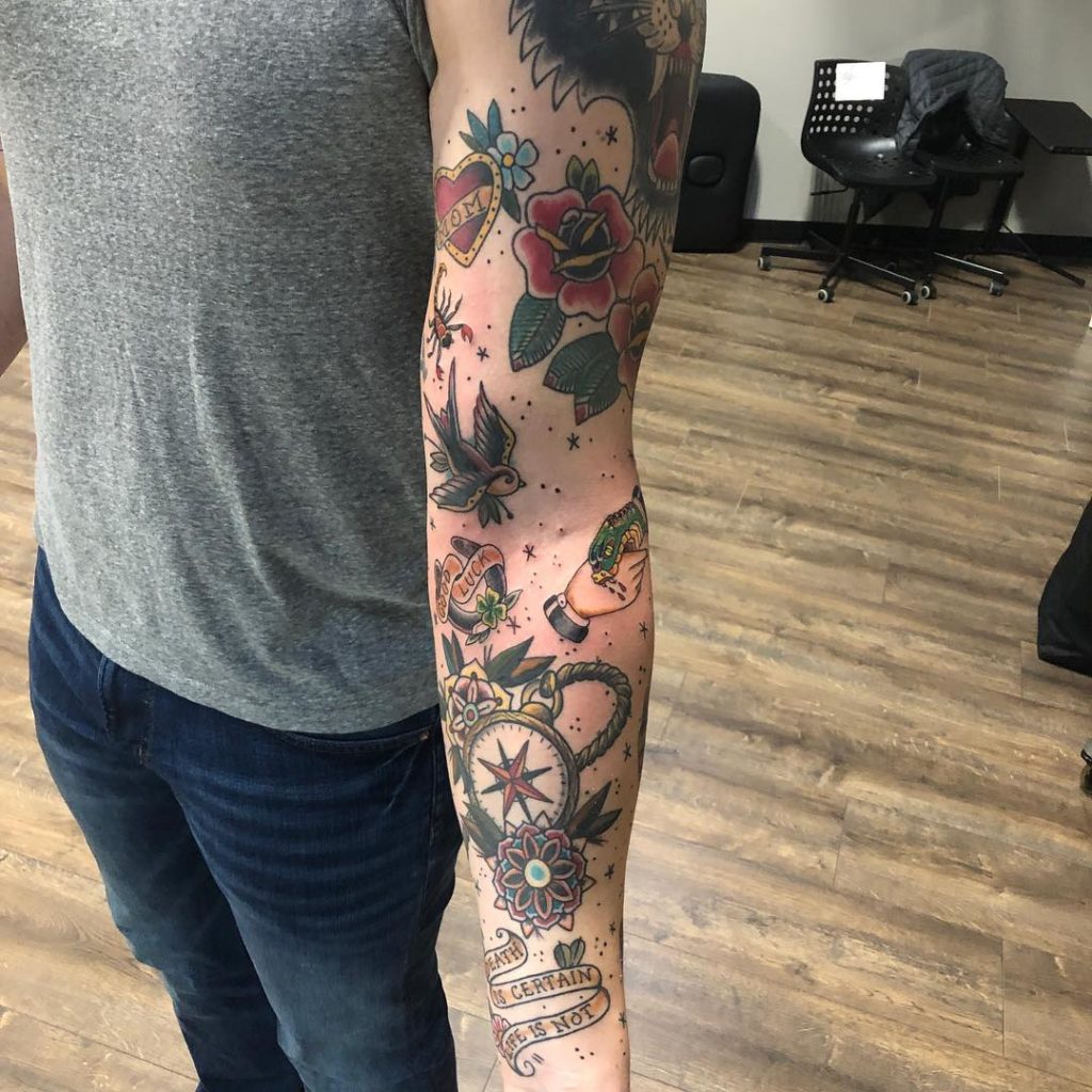 traditional tattoo sleeve