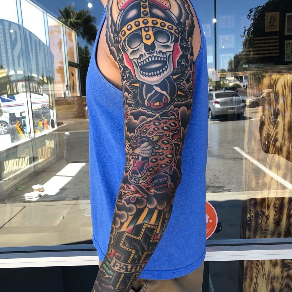 traditional tattoo sleeve