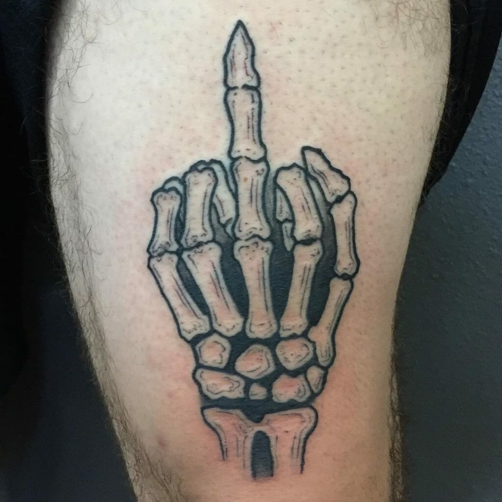 skeleton hand tattoo