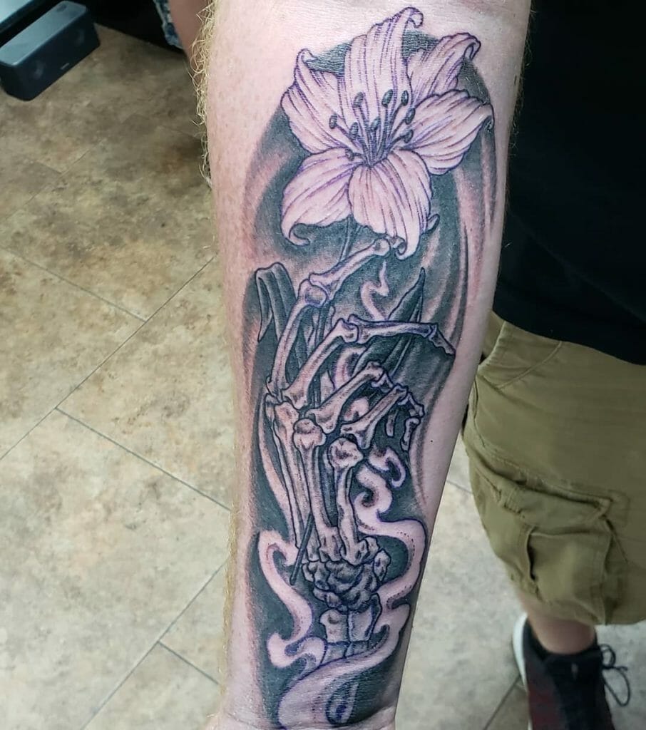 skeleton hand tattoo