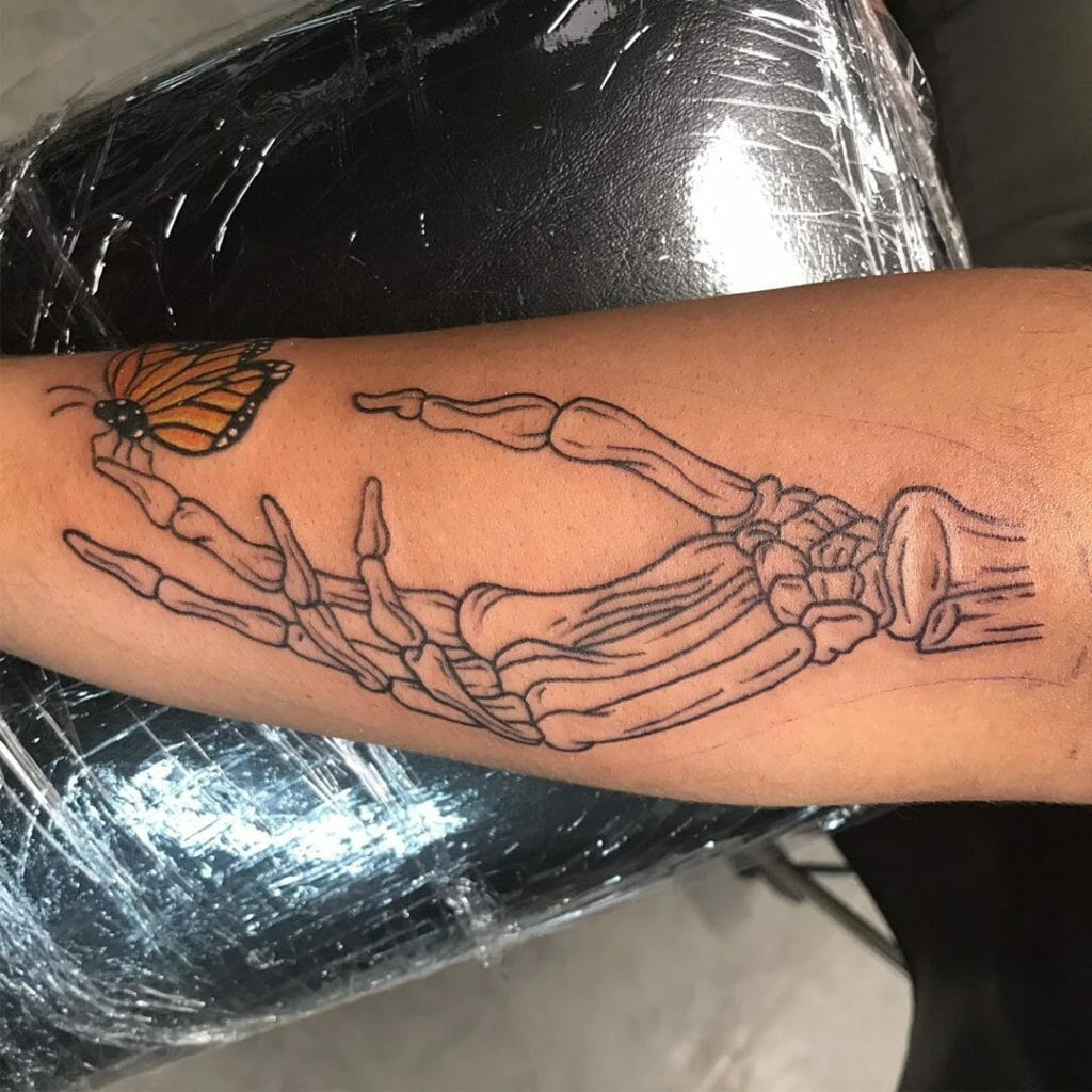 skeleton hand tattoo