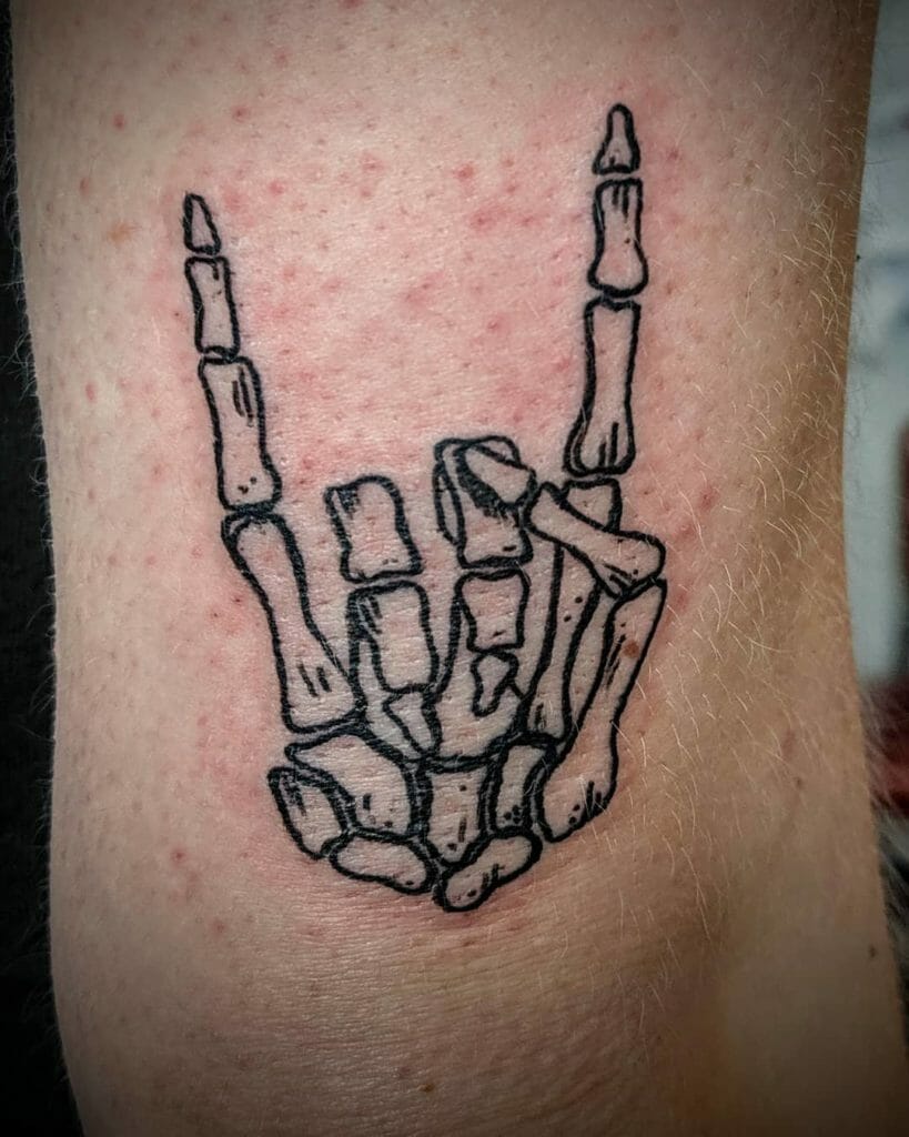 skeleton hand tattoo