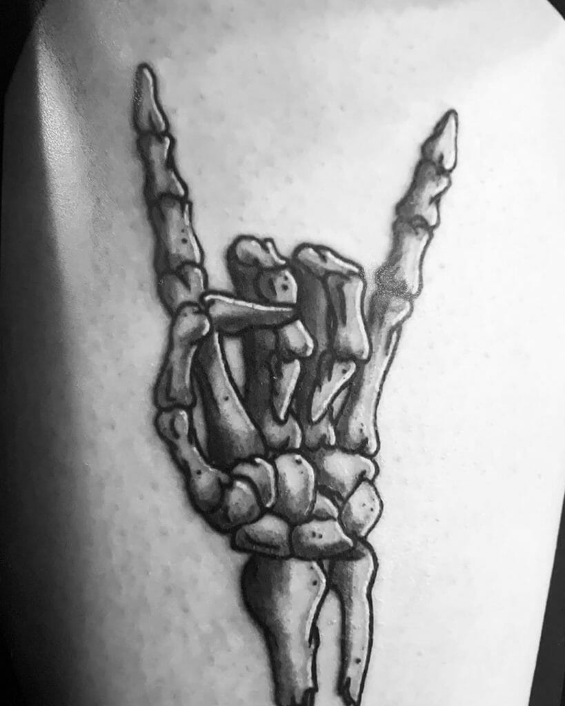 skeleton hand tattoo