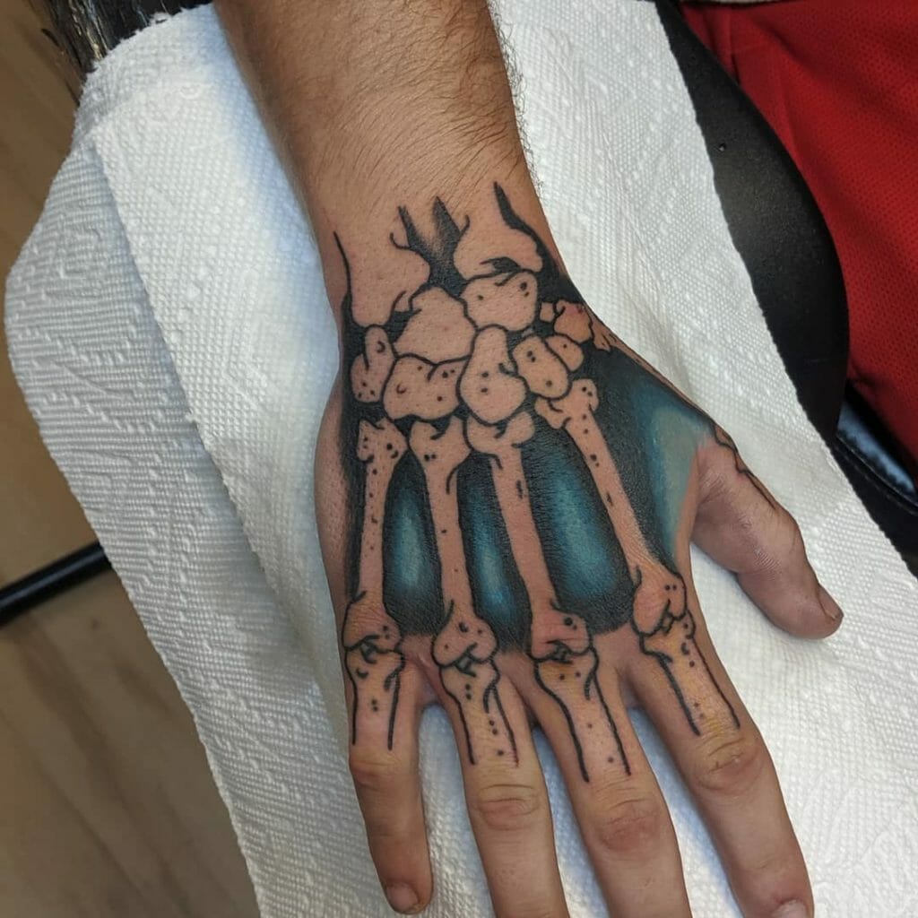 skeleton hand tattoo