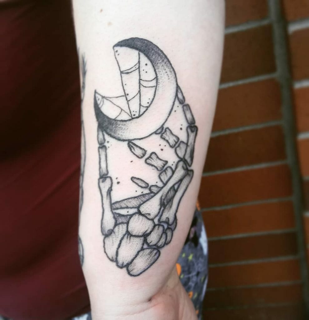 skeleton hand tattoo