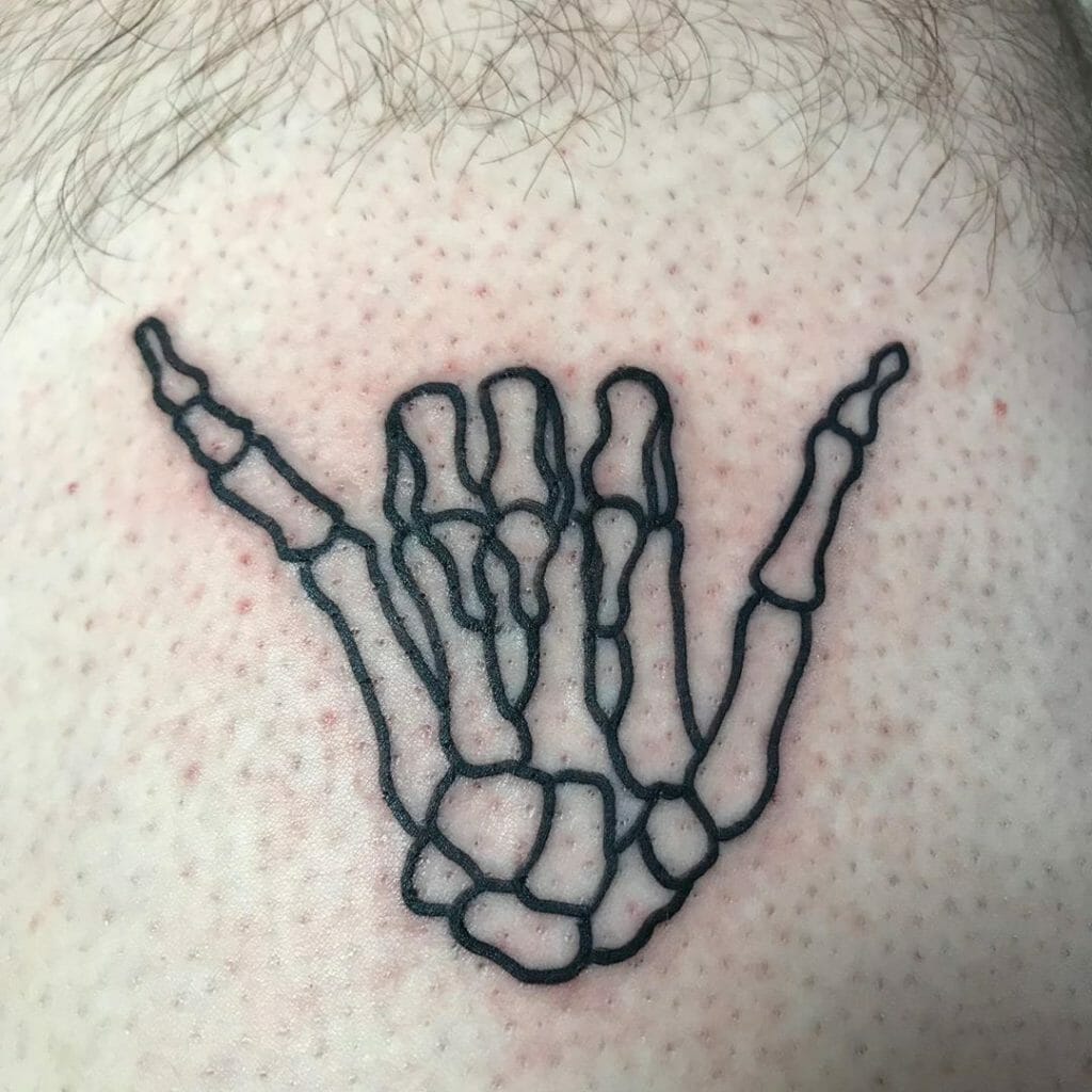 skeleton hand tattoo