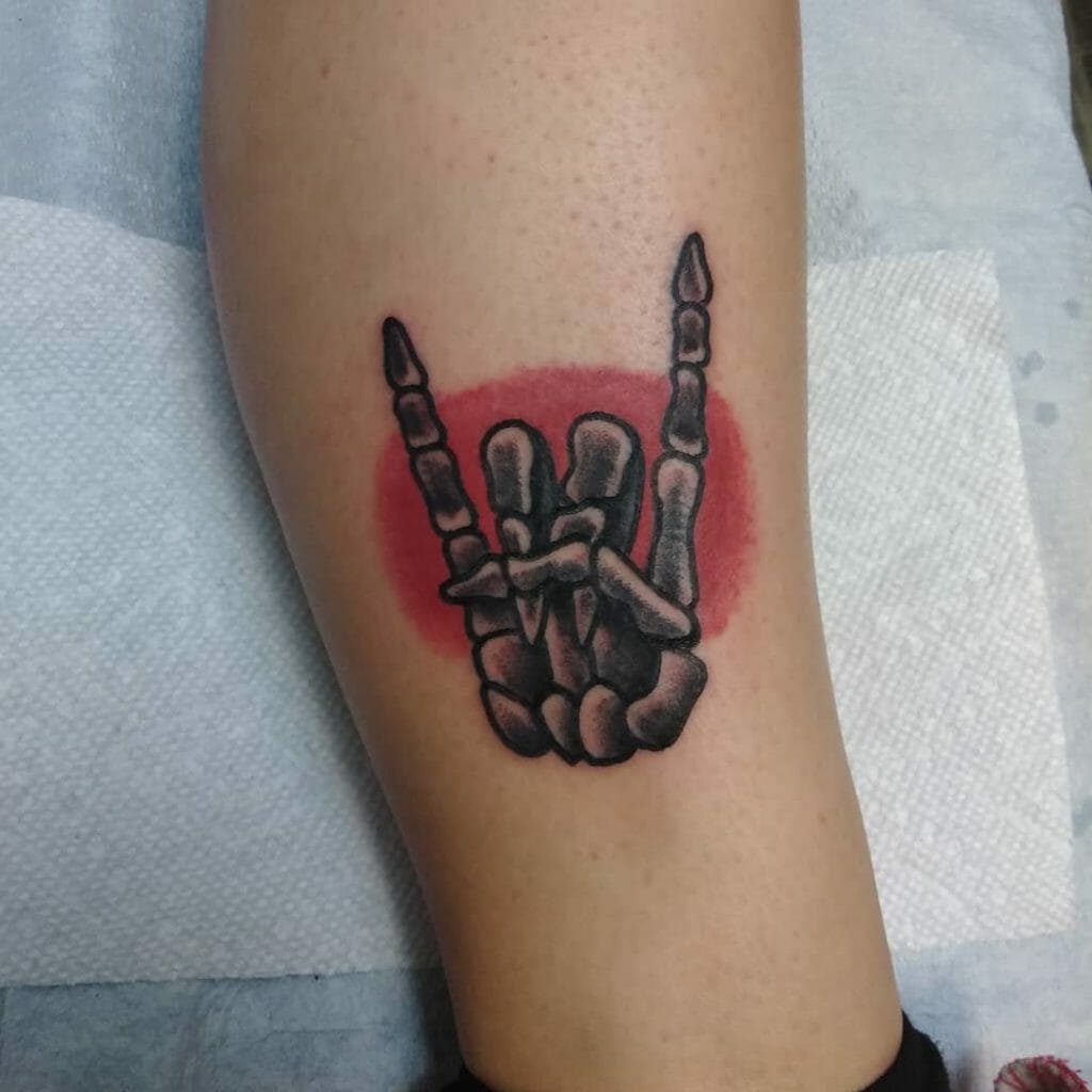 skeleton hand tattoo