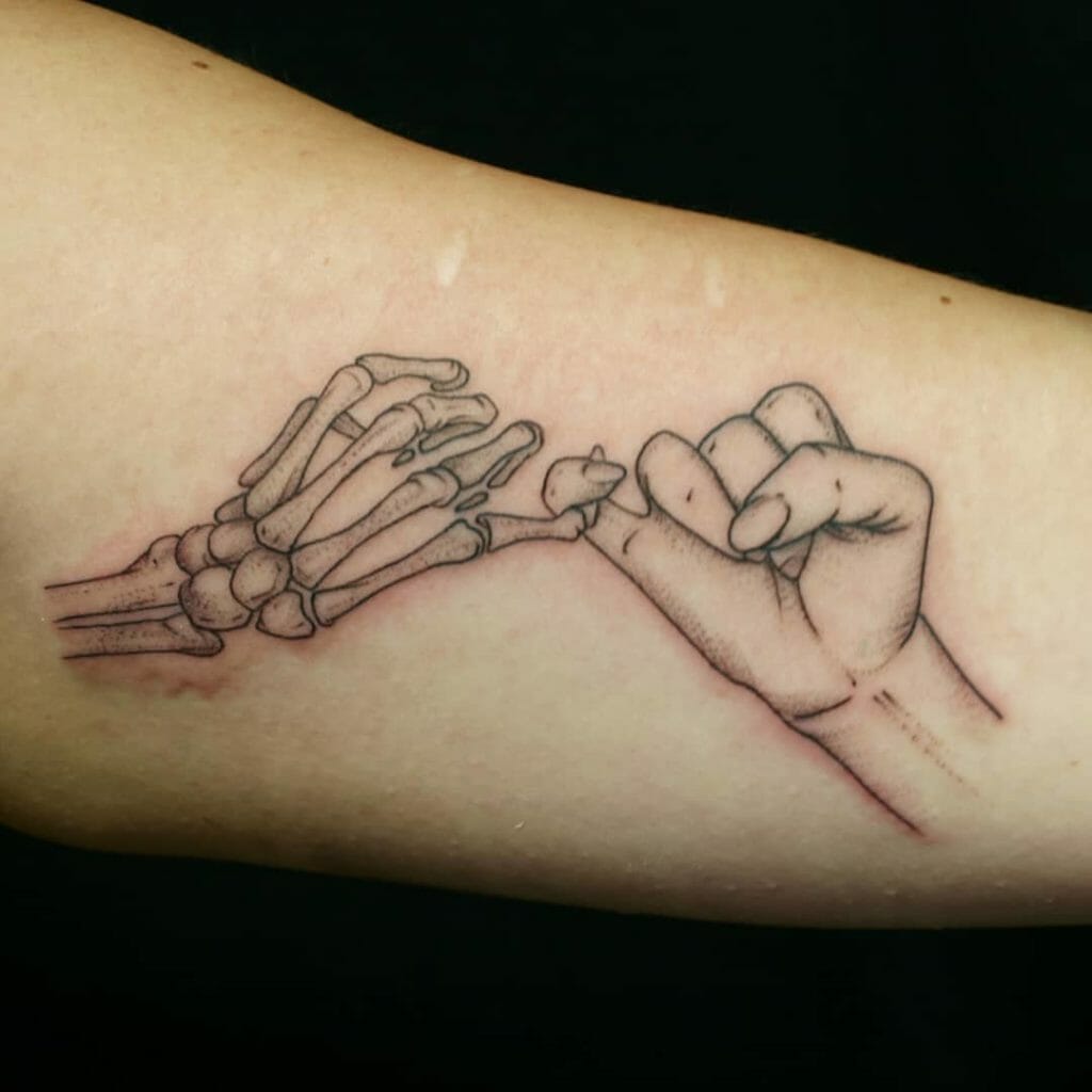 skeleton hand tattoo