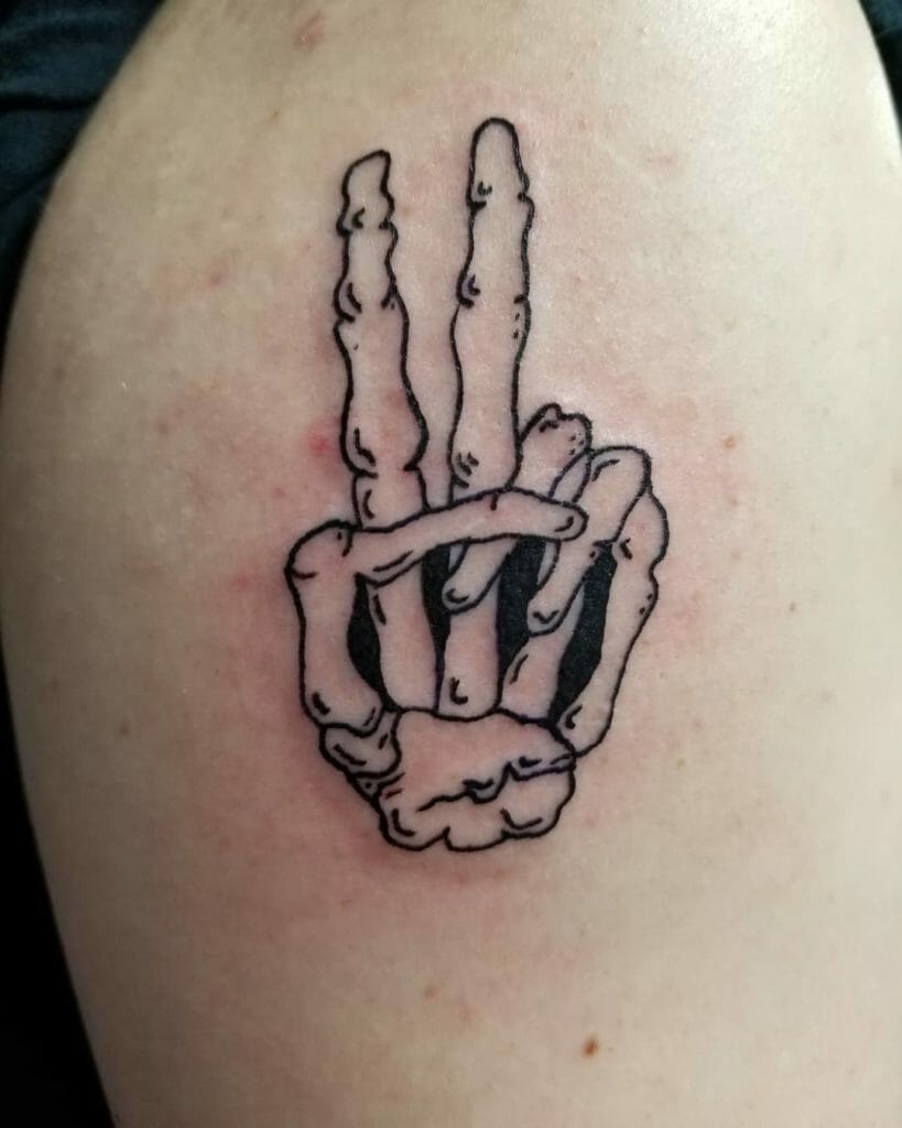 skeleton hand tattoo