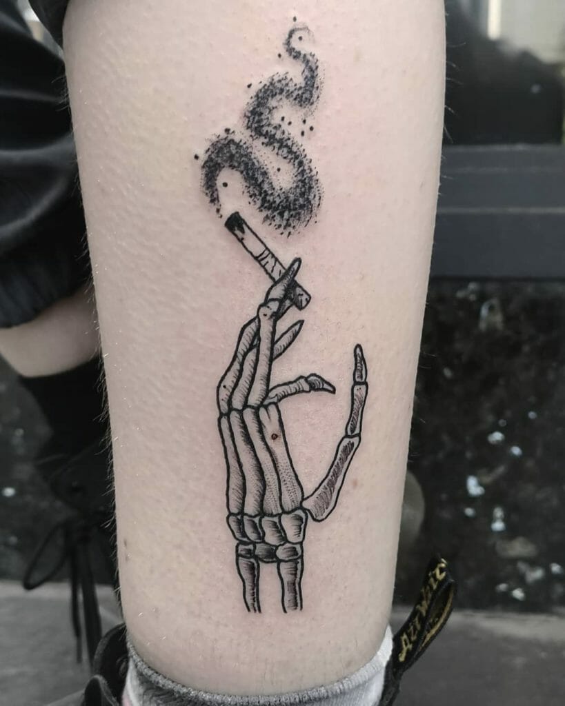 skeleton hand tattoo