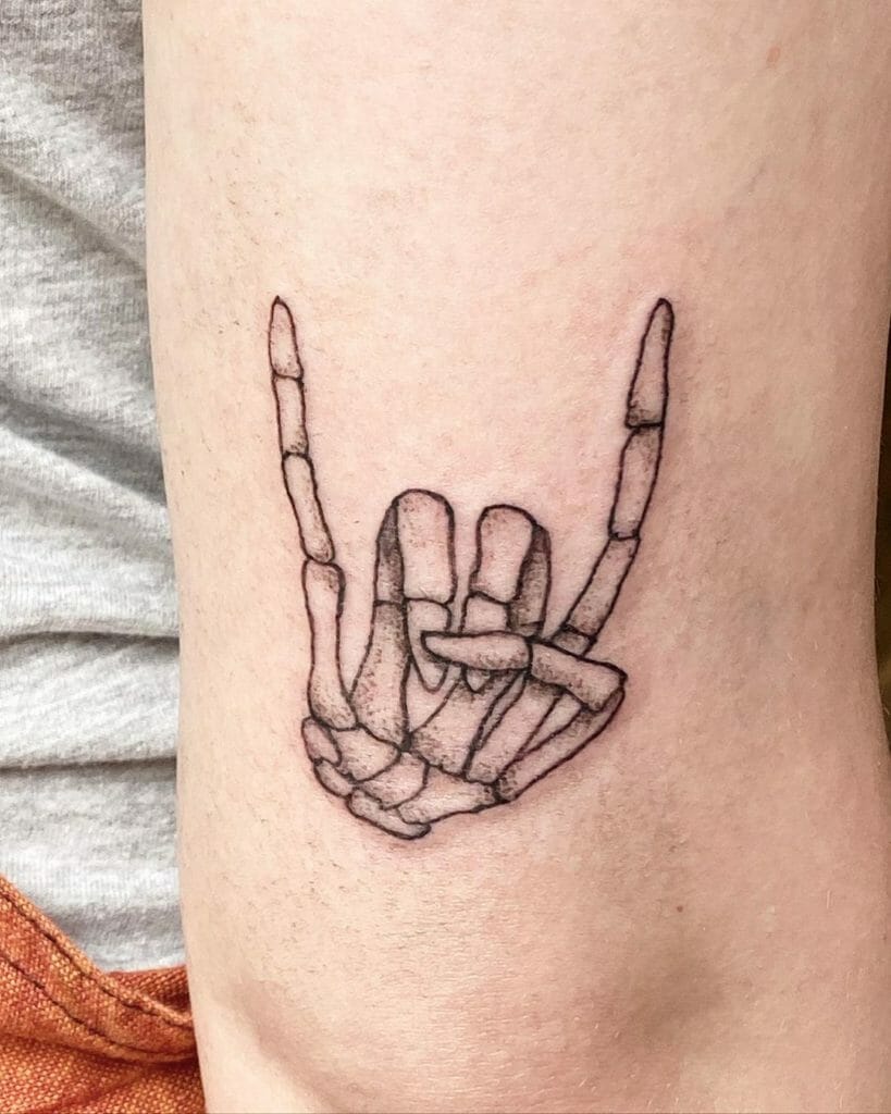 skeleton hand tattoo