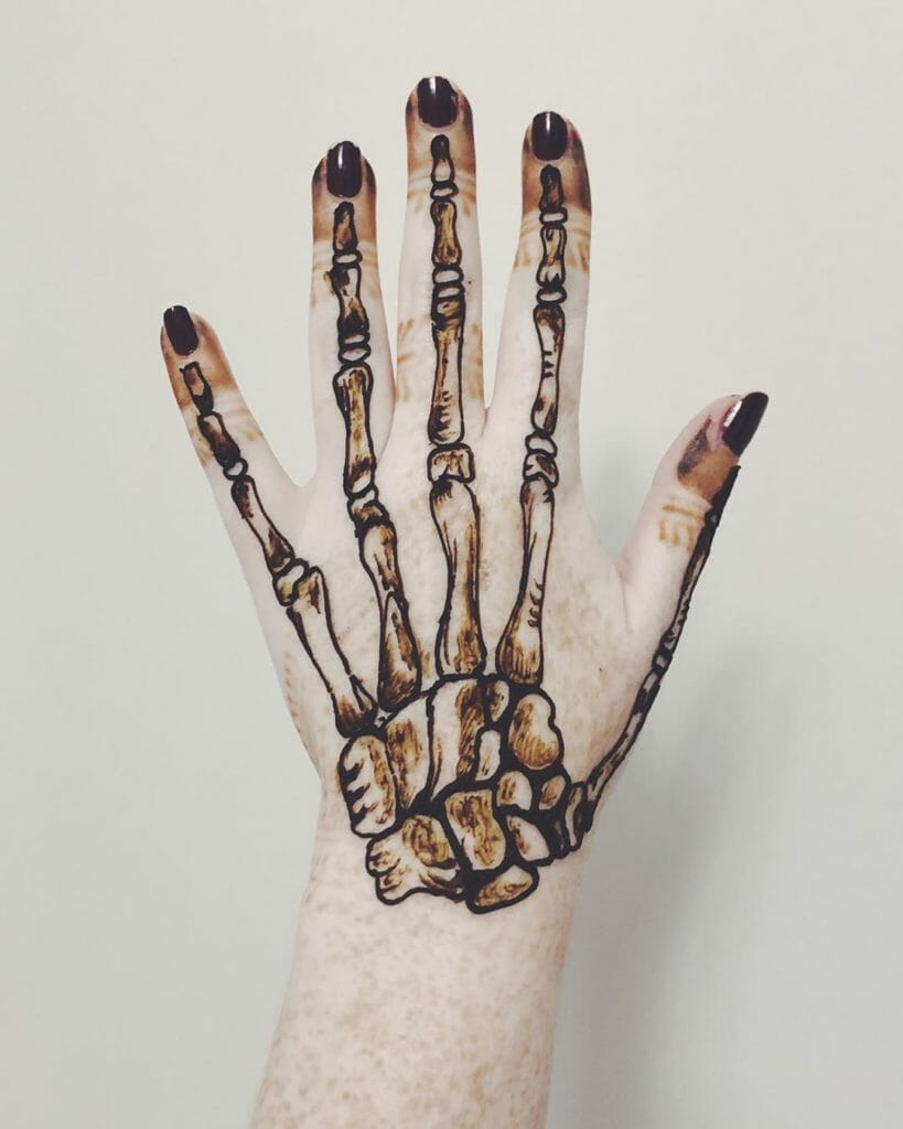 skeleton hand tattoo