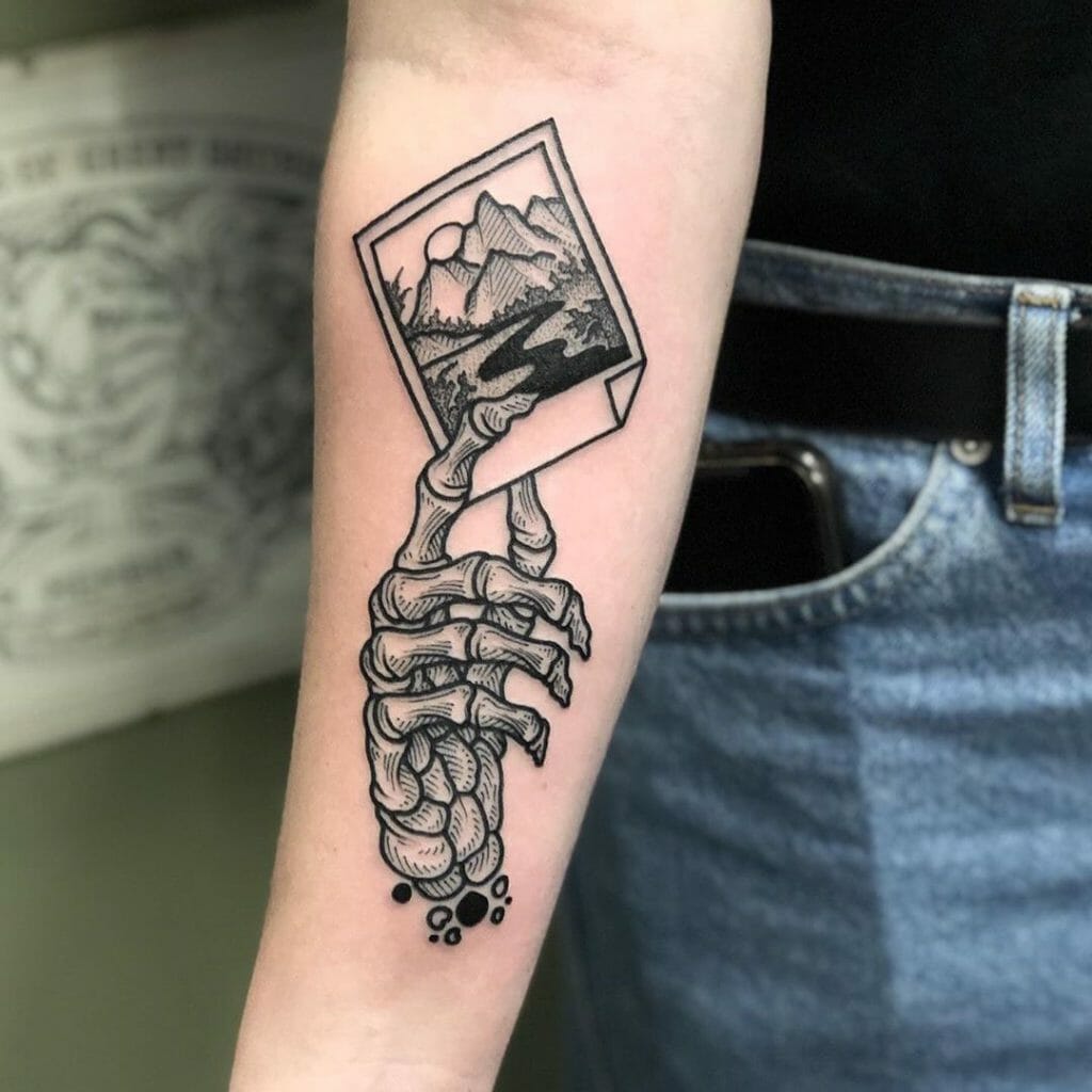 skeleton hand tattoo