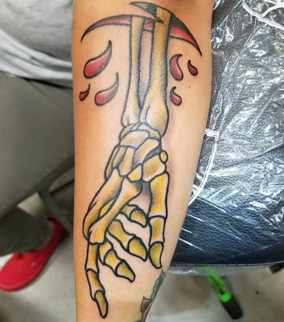 skeleton hand tattoo