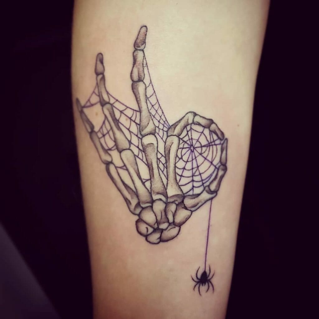 skeleton hand tattoo