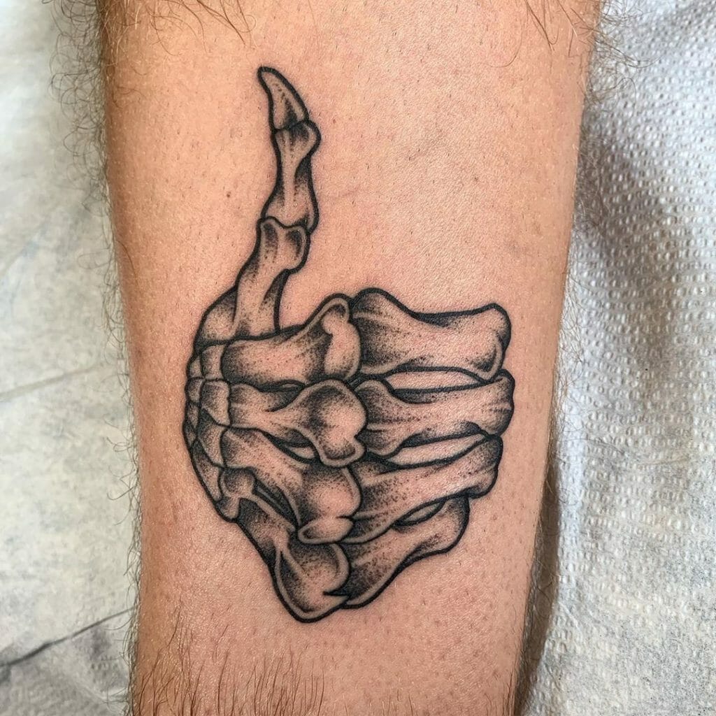 skeleton hand tattoo