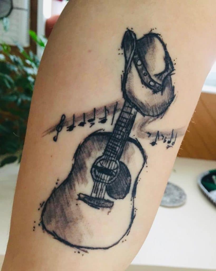 guitar tattoo