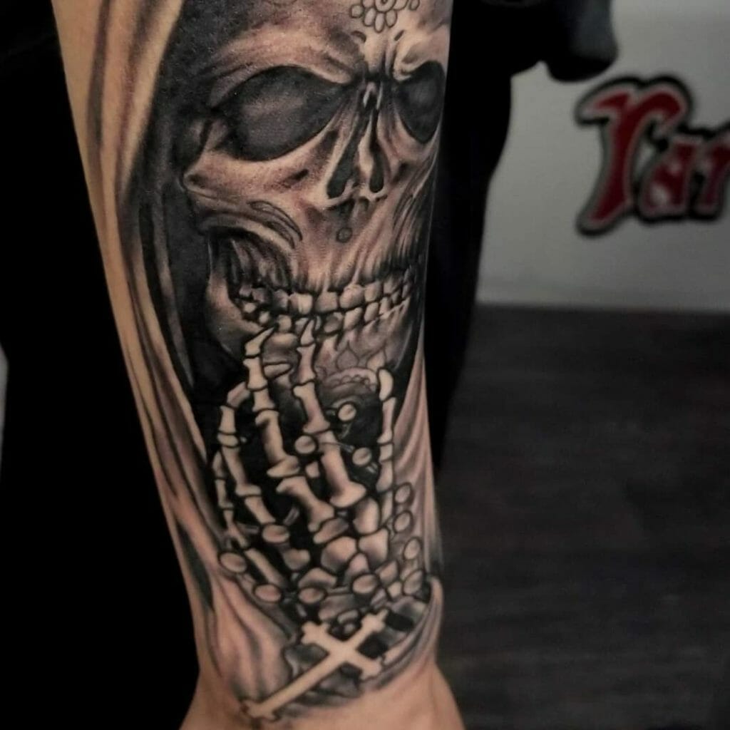 skeleton hand tattoo