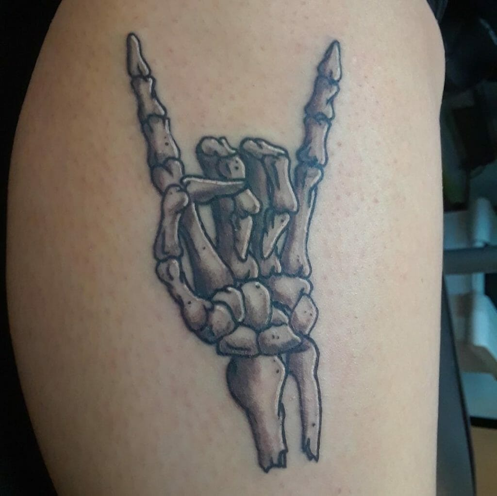 skeleton hand tattoo