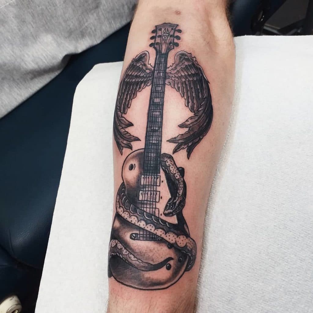 guitar tattoo