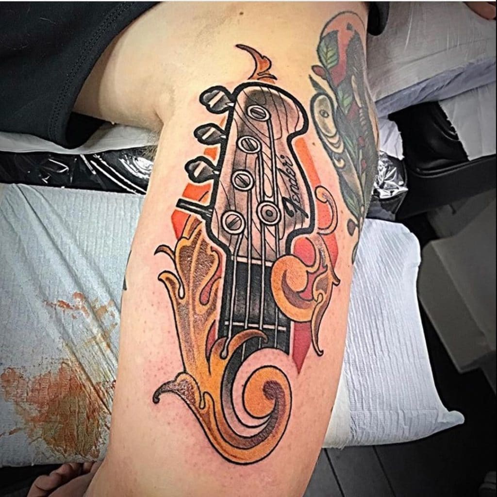 guitar tattoo