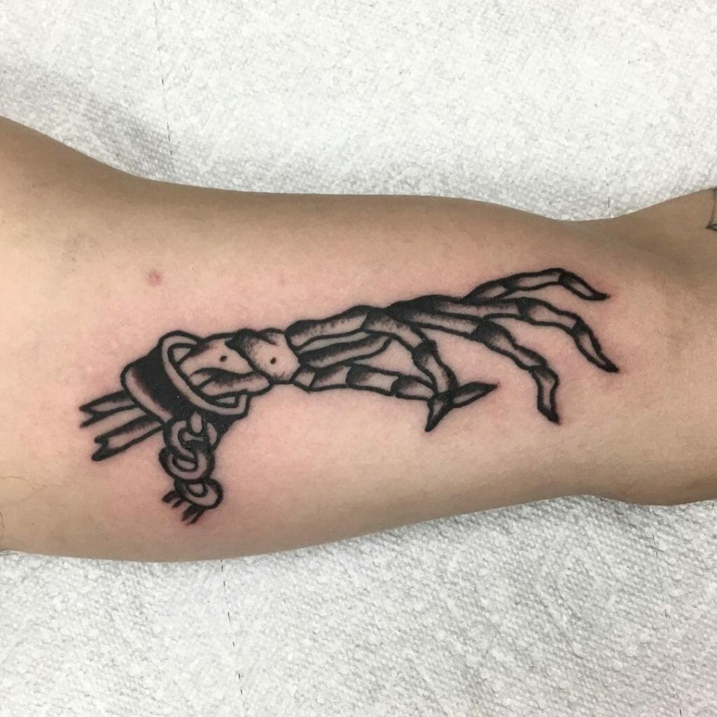 skeleton hand tattoo