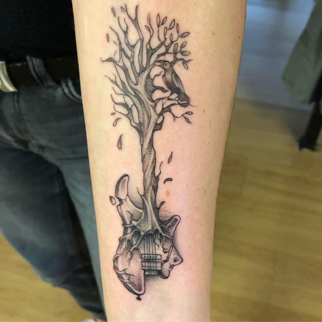 guitar tattoo