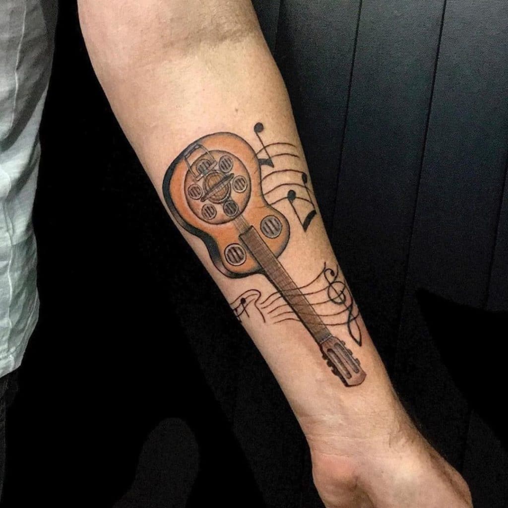 guitar tattoo