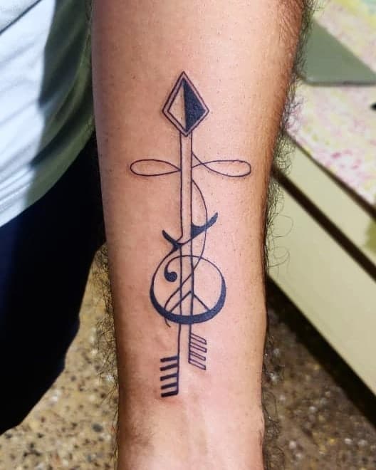 guitar tattoo