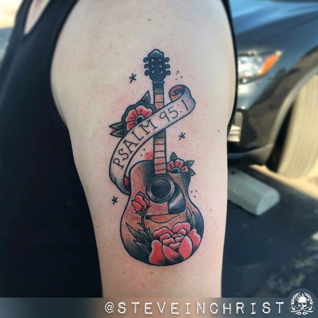 guitar tattoo