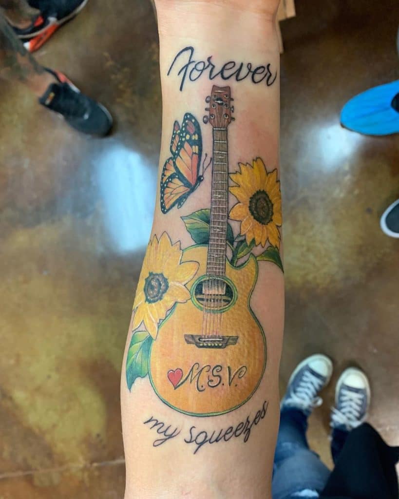 guitar tattoo