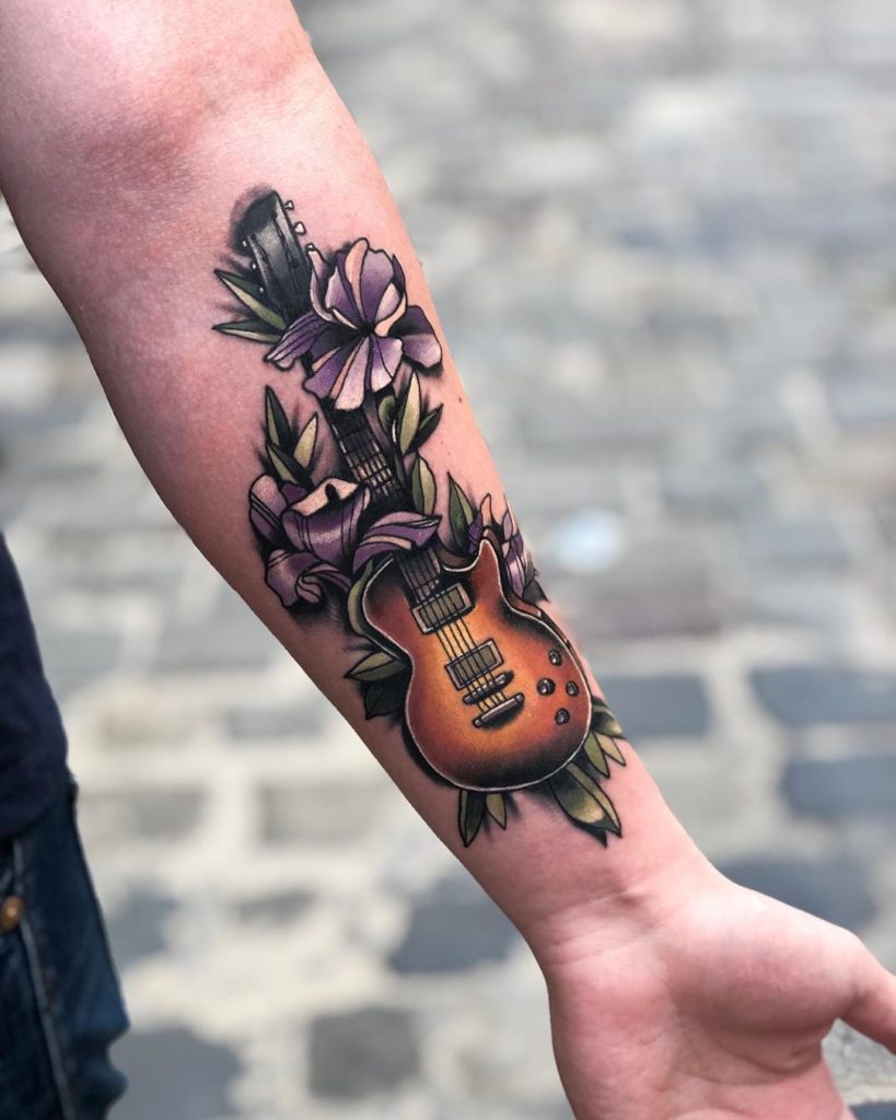 guitar tattoo