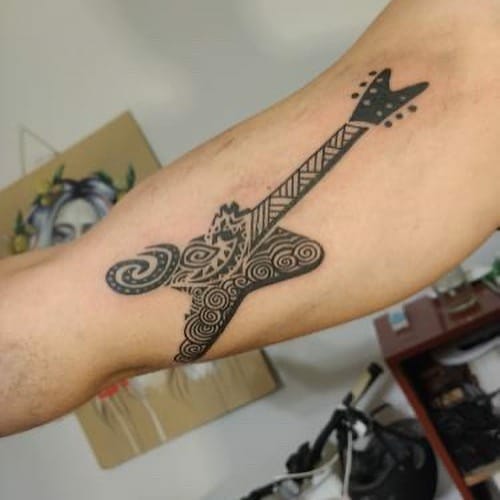 guitar tattoo