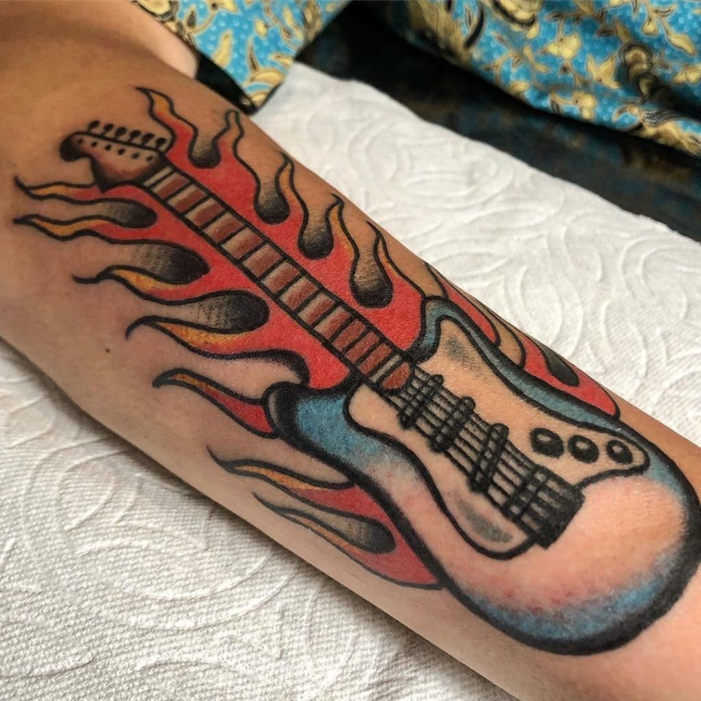 guitar tattoo