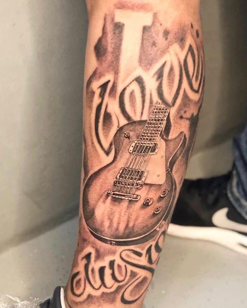 guitar tattoo