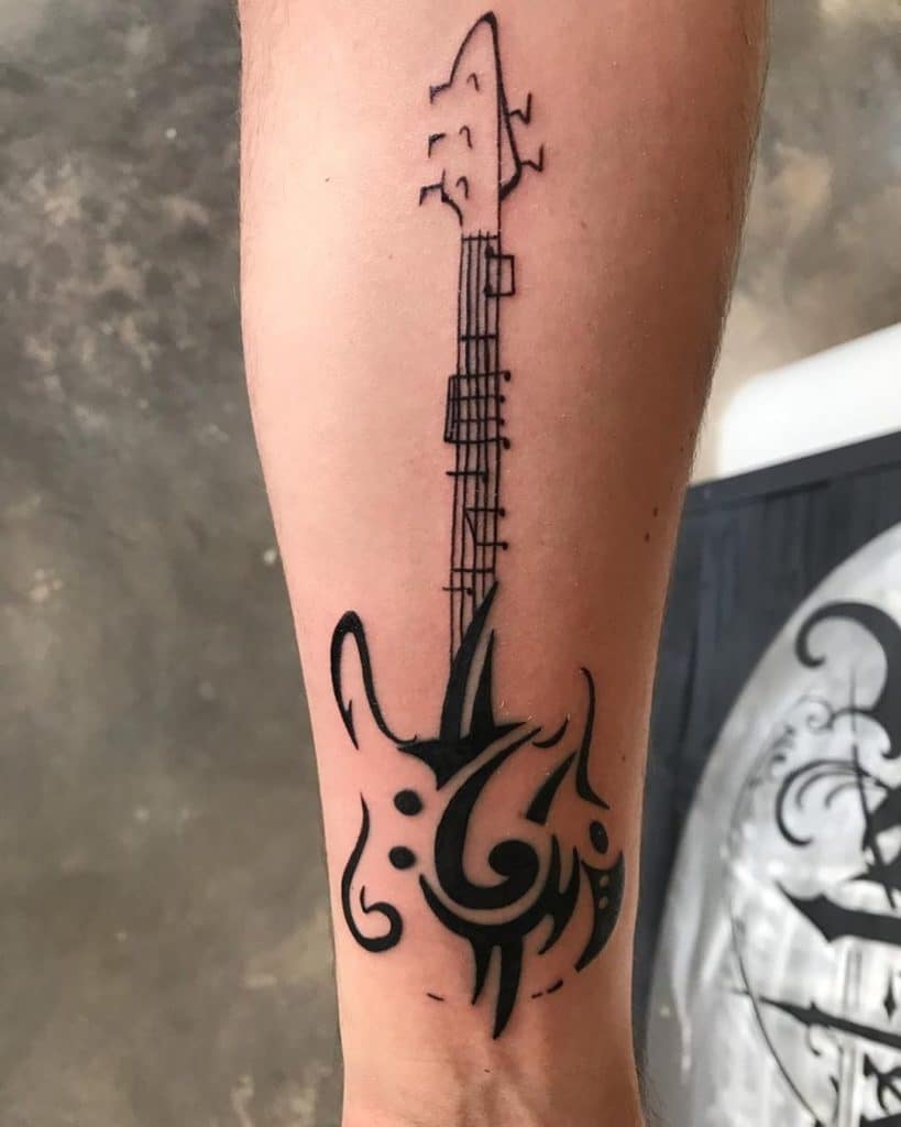 guitar tattoo