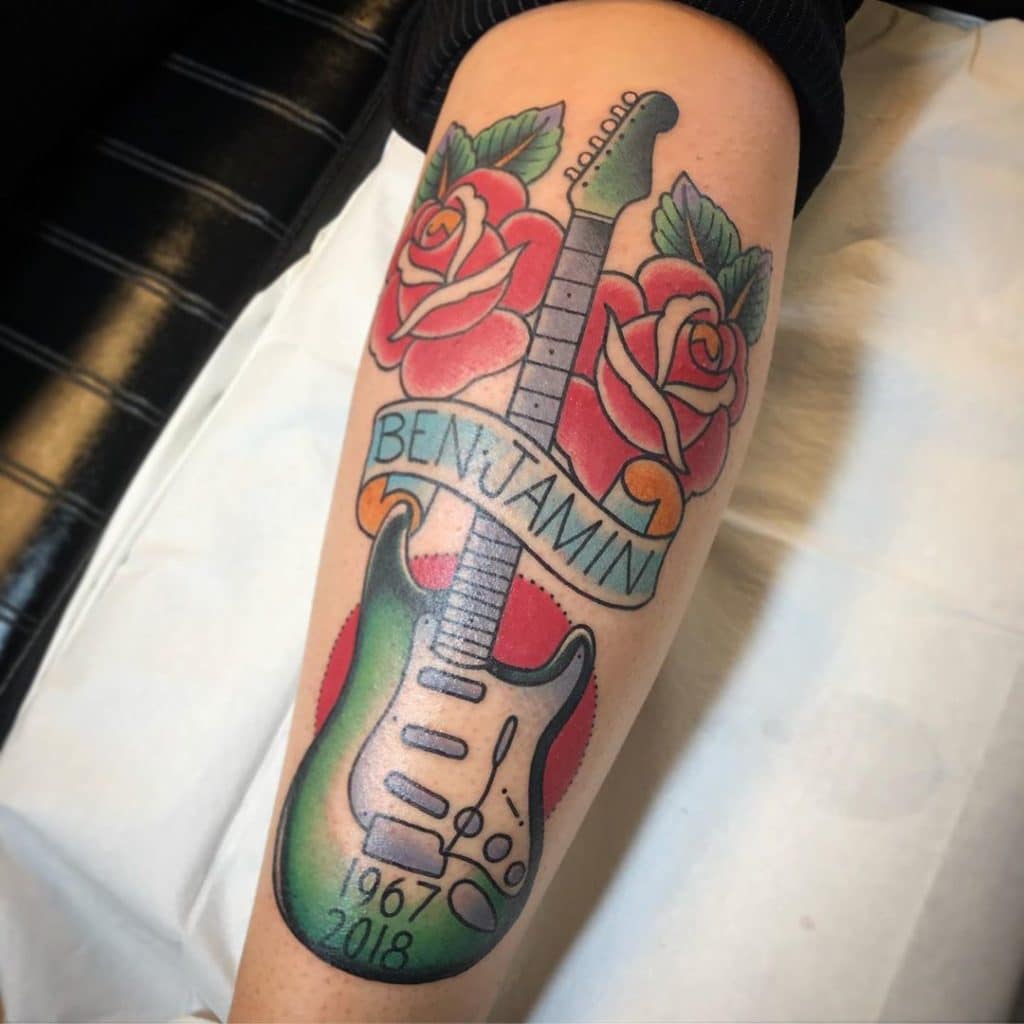 guitar tattoo