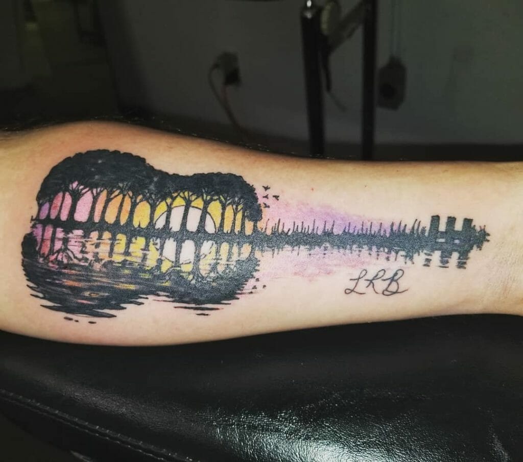 guitar tattoo