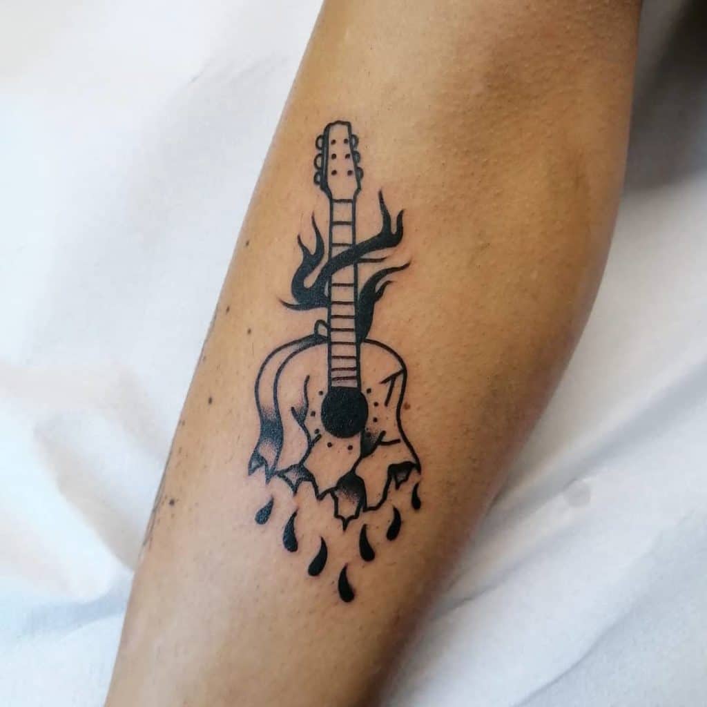 guitar tattoo