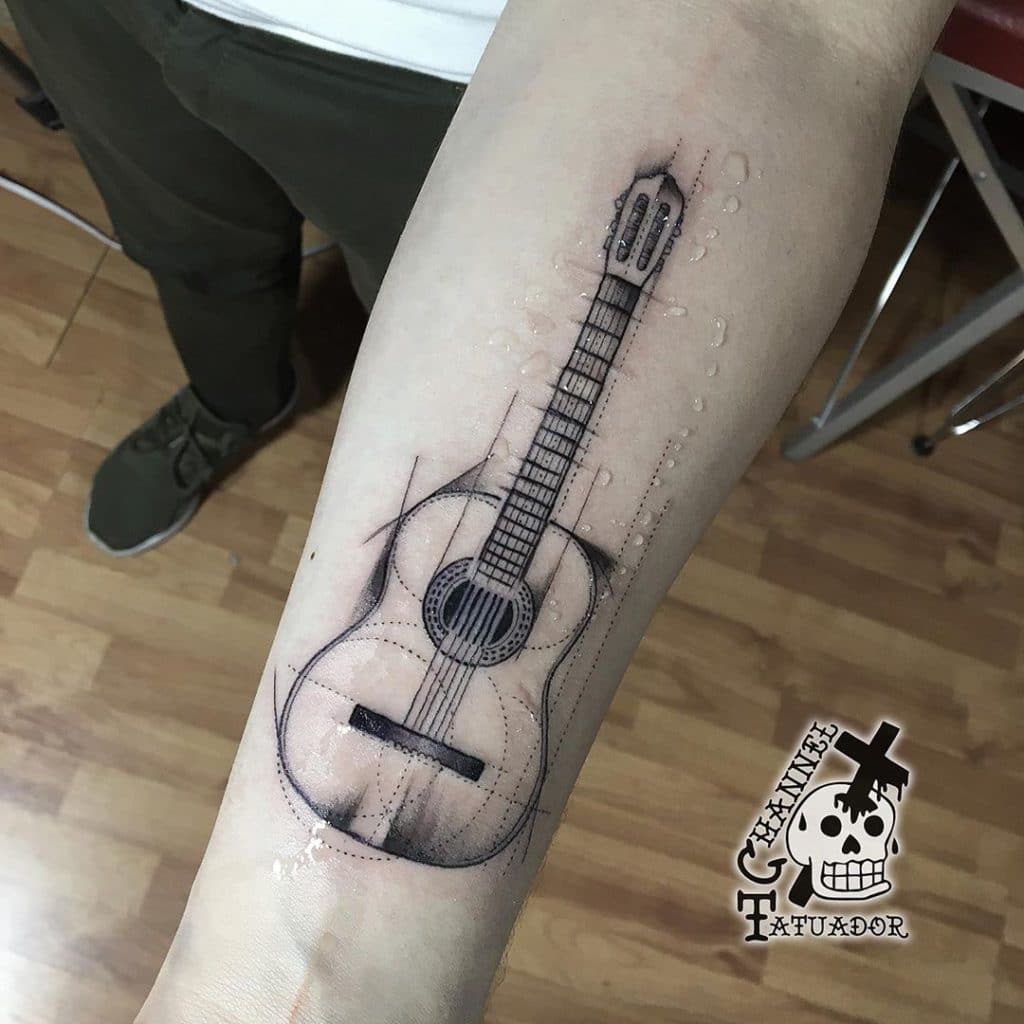 guitar tattoo