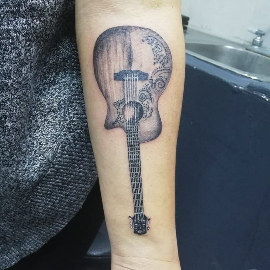 guitar tattoo